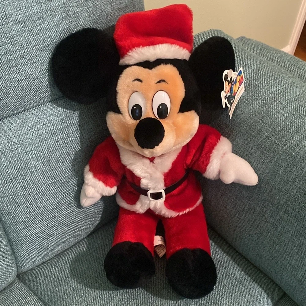 Vintage Disney Mickey Mouse and Looney Tunes Porky Pig Santas Stuffed Animals - Picture 7 of 11